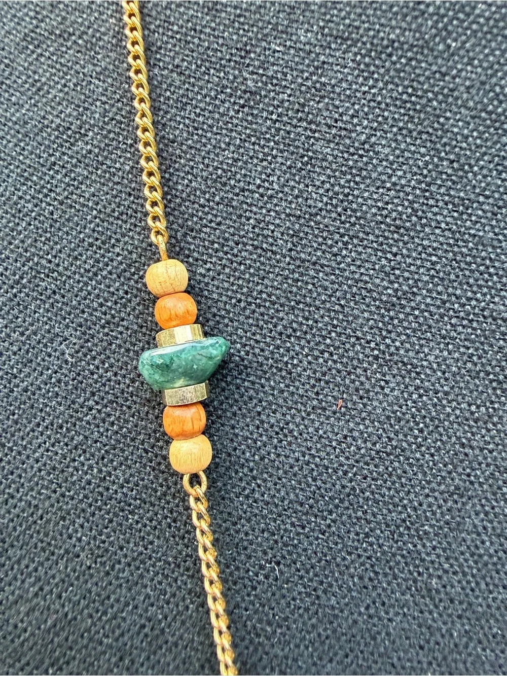 Vintage Bohemian Goddess Artisan Style Multi-Bead Tassel Necklace
